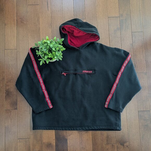 STARTER SLEEVE DETAIL VINTAGE PULLOVER HOODIE - Picture 1 of 3